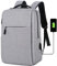 Mixroom Mochila para ordenador portátil de 15 pulgadas con conexión USB Z8, Color: gris.