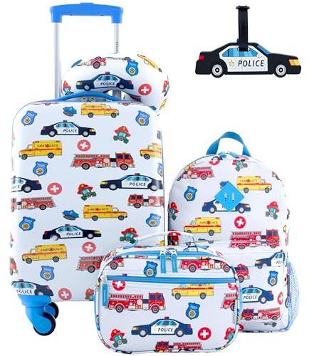 Travelers Club 5 Piece Kids' Luggage Set, First Responders
