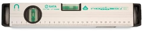 SATA ST91616 - Livella magnetica in alluminio, 120 cm, con due terminali ammortizzanti