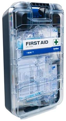 Sortimo T-BOXX 120 PKW-Verbandkasten – Bestückt nach DIN 13164 – Transparenter Deckel für schnelle Übersicht – ProClick Haken zur flexiblen Befestigung – Ideal für PKW & Transporter