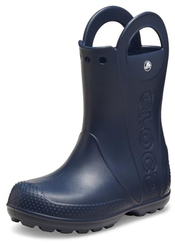 Crocs Unisex-Child Handle It Rain Boots, Navy Blue, 12 UK Child
