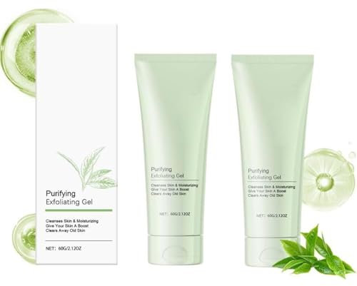 Körperpeeling Greteam Purifying Exfoliating Gel, Greteam Body Exfoliating Scrub, Purifying Exfoliating Gel Feuchtigkeitsspendend, Reinigt Die Haut, Tiefenreinigung Des Gesichts (2PCS)