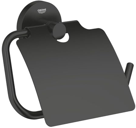 GROHE Essentials Toilettenpapierhalter mit Deckel matt schwarz - 1024652430