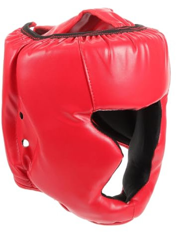Yardwe Boxen Kopfbedeckung Helm Für Männer Karate Kampf Schutz Junge Mädchen Jugend Wrestling Helm Leder Stoßfest Leicht Komfortabel Befestigung Sicher