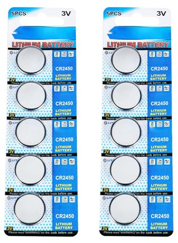 Wsdsgz Battery,Pack Of 10pc/5pc CR2450 3V Lithium Coin Cell Batteries, High Capacity 550mAh CR2450 Batteries for Digital Devices