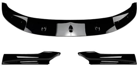 VTSGBLS Auto Frontspoiler Für 5er F10 F11 MS&Port 2011-2017 Frontspoiler-Ecksatz Splitter Stoßstange Canard Lip Splitter Zubehör Frontstoßstangenspoiler(Schwarz glänzend)