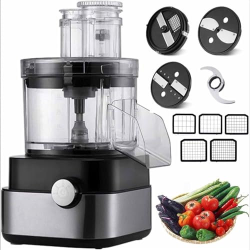 ZenSeFarin Robot da Cucina Professionale, Taglia-Cipolle Elettrico, Taglia-Verdure Elettrico 5 in 1 con Stampi per Cubetti da 6/8/10/13/15 Mm, per Patate, Pomodori, Cipolle, Funghi