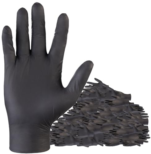PEARL Nitrilhandschuhe: 100er-Set Nitril-Einweghandschuhe, puder- & latexfrei, Größe XL, EN455 (Einweghandschuhe-Einmalhandschuhe, Werkstatt, Safe)