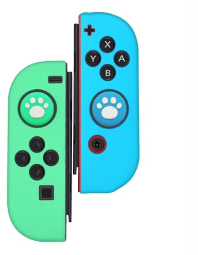 2 controller swi-itch ni-tendo swi-itch cover trasparente, pellicola per ni-tendo swi-itch morbido compatibile con i controller swi-itch O-L-E-D (viene fornito con 2 manicotti per i pollici).
