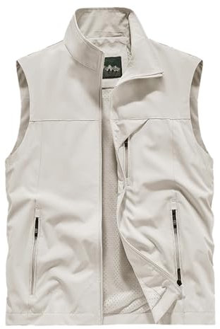 YOSUWOAI Sommerweste Herren Leicht Outdoor Weste Sommer Anglerweste Ohne Ärmel Jagdweste Camping Arbeitsweste Atmungsaktiv Sport Multifunktionsweste Dünne Softshelljacke mit Multi Taschen