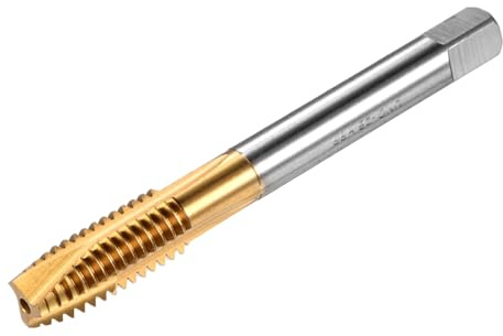 M METERXITY 1-Pack 3/8-16 UNC Thread Tap, HSS Titanium Coated 79mm Length Straight Flute Right Hand Thread Screw Tapping Tool for Drilling/Milling Machines/CNC Machine Tools