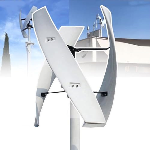 Kit generatore Eolico Verticale da 5000 W - Design a levitazione Magnetica Permanente a 3 Pale per Uso Domestico, Sistema Eolico ad Alta efficienza da 48 V, Soluzione energetica Ecologica