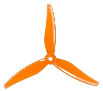 Hélice tripale Universelle 51466 V2 de 5 Pouces for modèles d'avions télécommandés(4pcs 51466 Orange)
