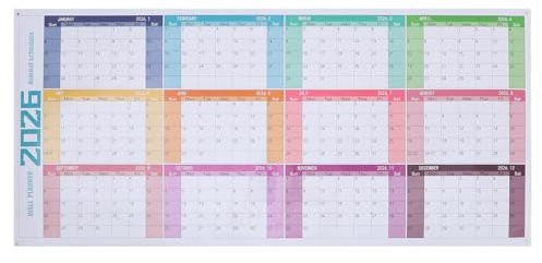 HINTRMENT Calendario da Parete 2026 Grande Formato in Carta Spessa Planner Mensile Annuale Cancellabile per Ufficio Scuola e Casa Organizer Familiare per Pianificazione e Riunioni