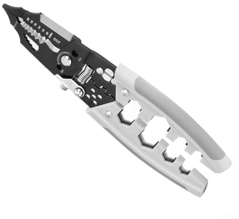 Elektriker-Zange zum Abisolieren und Schneiden von Draht, Spitzzange mit präzisem Griff, multifunktionale Kombizange, kompatibel mit Kupfer- und Aluminiumdrähten
