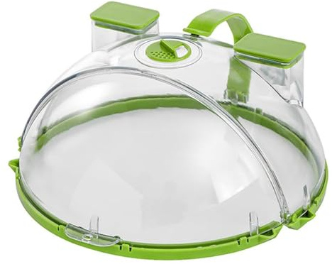 Tempered Glass Microwave Cover - Inner Diameter, Splatter Heat Resistant, Duřable Glass with Vent and Silicone Knob | Dishwasher Safe BPA Free Food Grade Microwave Protector Accessory