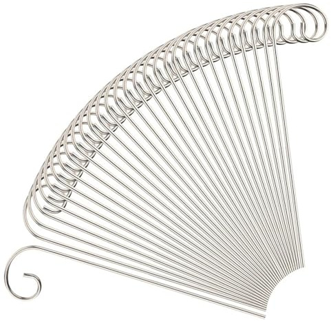 30er Silberne Pflanzenschilder Haken, 30cm Wetterfeste Pflanzenstecker Aus Edelstahl, Wiederverwendbar Zur Pflanzenordnung Für Gartenmarkierung, Pflanzenetiketten Und Organisation In Beeten