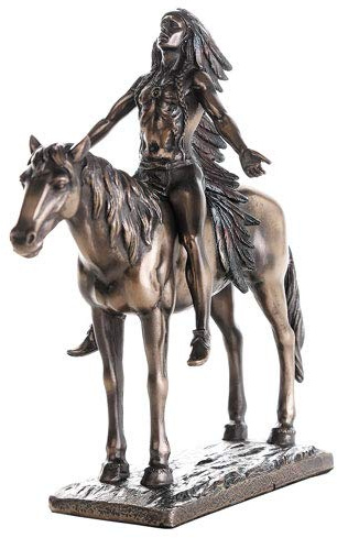 Pacific Giftware Appeal to The Great Spirit Bronze Finish Native American Indian Warrior Collectible Figurine 8 H