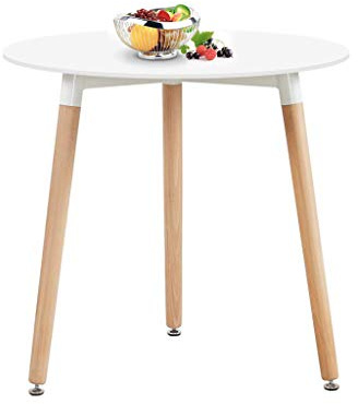 H.J WeDoo Runt skandinaviskt matbord modernt retro stil vit