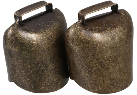 Milisten 2 STK Krippenzubehör Töpfchen Glocken Hängende Glocke Aus Metall Schlüsselkettenarmbänder Hängende Glockendekoration Zubehör Für Landwirtschaftsglocken Kuh Windspiele Glockenförmig