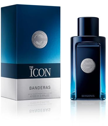 Antonio Banderas The Icon, Men's Long Lasting Elegant Eau de Toilette with Personality Fragrance Amber Woody Notes Ideal for Special Events 100 ml
