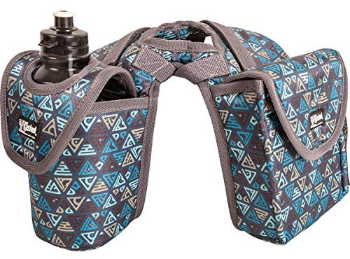 CASHEL Company Horn Saddle Bag Bottle and Lunch Holder, Teal Tribal