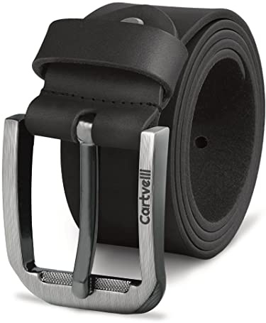 Cartvelli Cintura uomo in pelle premium Made in Germany con confezione regalo - cintura in vera pelle 40mm Grigio 130