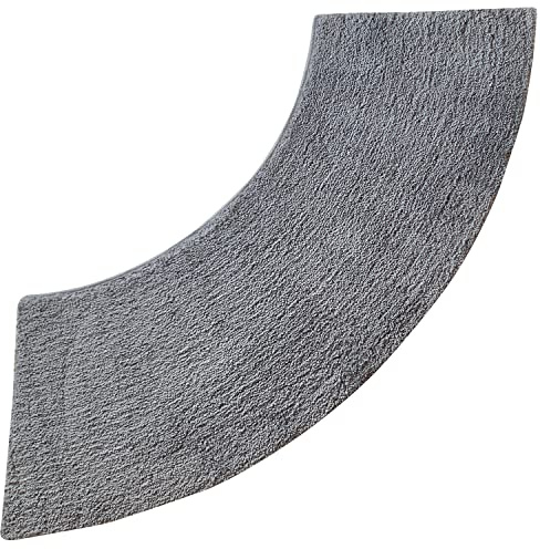 DFEO@MF Duschvorleger Viertelkreis-Duschmatte, rutschfeste Hochflor Duschvorleger rutschfest, Gebogen/Maschinenwaschbar, Passt Prima Vor die Dusche (45X143)