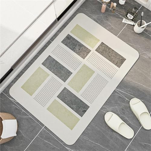 Badezimmerteppich, Badematte, FußMatte, Badteppich 40x60cm, Badvorleger, Badematte Badteppich Badvorleger Rutschfest Waschbar, Teppich Badezimmer Teppiche, Bathroom Mat, Bath Mat, Multicoloured