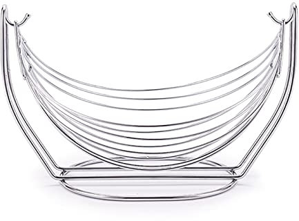 OQHAIR Bol à Fruits Balançoire en métal Panier de Fruits Bol de Rangement Assiette de légumes présentoir Support de Cuisine décoration Plat de Fruits (Couleur : L)