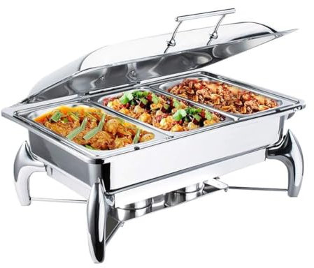 Food Warmer Food Warmer Buffet Server, Chafing Dish, Buffet Server And Warming Tray, Hot Plates For Keeping Food Warmfull Size With 1/3Rd Inserts(Size:Full Size With 1/3Rd Inserts)
