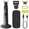 Philips OneBlade Pro 360 Authentic Face & Body Electric Beard Trimmer, Shaver and Bodygroomer, 2X 360 Blades, 1x 14-Length Comb, 1x Body Kit, 1x Charging Stand, 1x Travel Case, QP6652/30