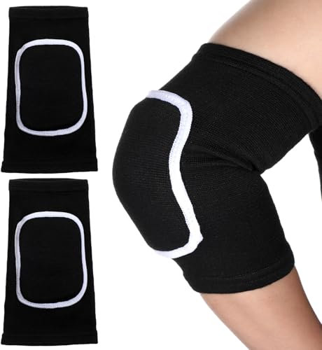 Ellenbogenschützer 1 Paar Ellbogenschützer,Kompressions Ellenbogenschoner Ellbogenschoner mit Dicker Schwamm-Polsterung Herren Volleyball Ellenbogenbandagen für Kinder Jugend Männer Frauen