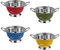 1 Pezzo Scolapasta Colapasta in Acciaio Inox Panama 24 cm 4 Colori