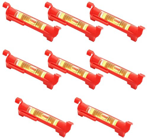 Xiciki 8Pcs Mini Corde Bulle Niveau- Suspendue Ligne Niveau à Bulle pour la Maçonnerie et la Plomberie