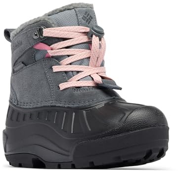 Columbia Youth Powderbug Alpine Waterproof, Graphite/Pink Haze, 4.5