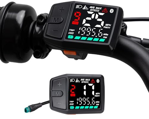 BAFANG 5 Pin Male Ebike Display für CAN Protokoll Motoren, Elektrofahrrad Display Messgerät Bedienfeld mit 0-9 PAS, DZ41 (M620, M600, M560, M510, M420 Mittelmotoren), DC 24V/36V/48V Panel Bildschirm