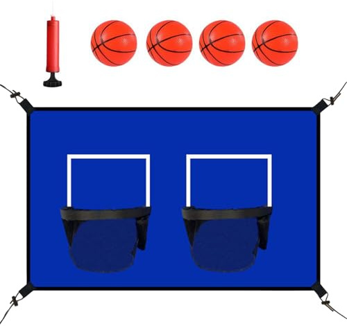 Trampolin Basketballkorb Befestigung - Trampolin Basketballkorb zum Dunking - Wasserdichtes Sportzubehör für Hinterhoftraining Wettbewerb