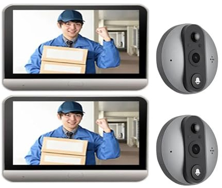 VEKELETE 2pcs ICam365 Wholesale Doorbell Camera 5000mAh Night Vision Door Smart Peephole Camera Intercom Digital View Dropship(2pcs standard)
