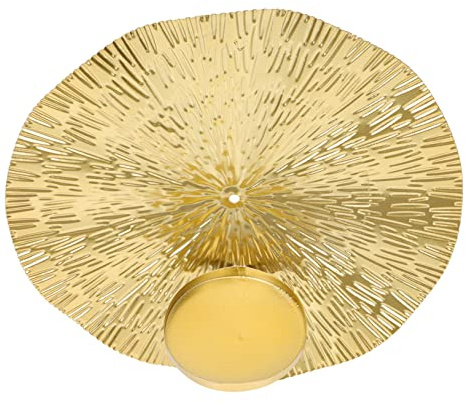 Hemobllo Candelabro Decorativo De Metal para Pared Candelabro Colgante De Pared Redondo para Decoración De Hogar Base De Vela Soporte para Velas Salón o Dormitorio