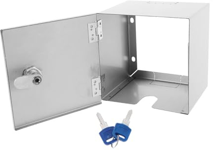 Alipis Protezione Presa Elettrica Esterna in Acciaio Resistente alle Intemperie Copriprese Elettriche con Serratura per Sicurezza Anti-intrusione Facile Installazione senza Attrezzi per