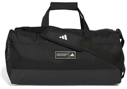 adidas Unisex 3 Stripes Weekender Duffel Bag Small Duffel_Bag, Black, One Size