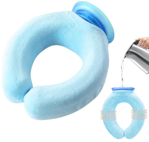 Quorvex Bolsa de Agua Caliente - Calentador En Forma U De 900ml - Bolsa Térmica Para Cuello Botella De Agua Caliente,Para Compresa Fría Viaje Viaje Por Carretera Camping Exterior Adultos Ancianos