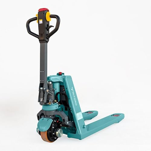 MITORO - Transpaleta Eléctrica MITORO - 1500kg - Batería de Litio - Horquillas 550x1580mm - Elevación 110mm - Ruedas Poliuretano PU - Frenado automático - Almacén Logística