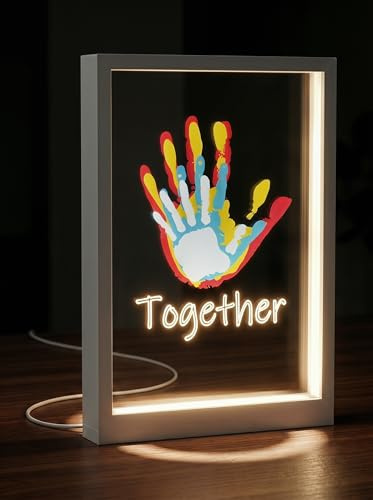 Fuerdich Set di impronte per la famiglia, fai da te con bambini (bianco)