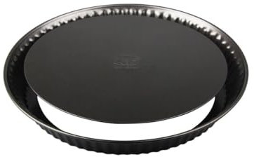 Dr. Oetker 1443 Tradizione Stampo per Quiche 28 cm, in lamiera d' Acciaio, Grigio, 28 X 4, 5 cm