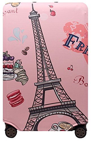 YianBestja Elastisch Reise Kofferschutzhülle Abdeckung Waschbar Kofferhülle Schutz Bezug Luggage Cover für 18-32 Zoll Koffer (Turm, S (18-21 Zoll))