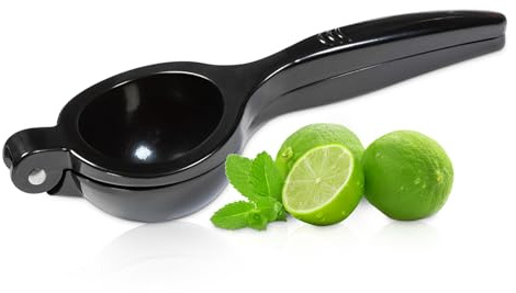 We Can Source It Ltd - Mexican Elbow Citrus Juicer Lemon & Lime Squeezer - Black Powder-Coated Aluminium, Portable, Ergonomic, Rust-Resistant, Seed-Free Juice for Kitchen & Bar
