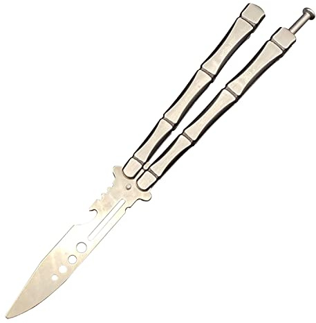 OROCHIO Finger Practice Multi-functional Tool with Spring Loaded Latch Bali-Bottle Opener Folding Stainless Steel Flip Player (Bamboo)
