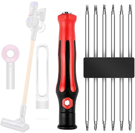 Fixbetter Jeu de Tournevis 6 en 1 - Outils de Réparation Spéciaux pour Sèche-Cheveux et Aspirateur Dyson - Torx Star Heavy Duty pour V6/V7/V8/V10/V11